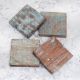 Vintage Style Handmade Wooden Coasters - Pack of 4